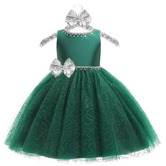 NWT Beautiful Sparkling Bling Rhinestone Sequins Christmas Or Flower Gir… - Picture 11 of 16